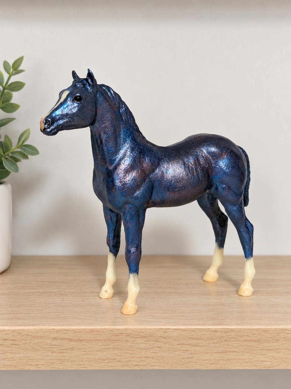 Custom Painted Breyer Traditional Model Horse – Metallic Blue
